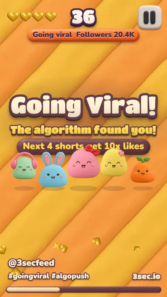 Going Viral! appears after 6 clears in a row.